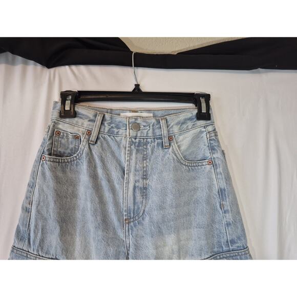 Denim Forum Womens The Farrah Hi-Rise Wide Leg Cargo Jeans 23 - Picture 6 of 11